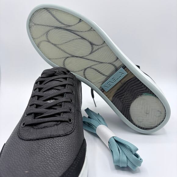 Novella Men\'s Black Pebble Leather Sneakers - Size 10 New NWT Luxury Kicks main image 5